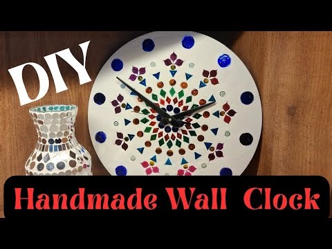 Stunning Mirror Mosaic Clock Making | Easy DIY Wall Art