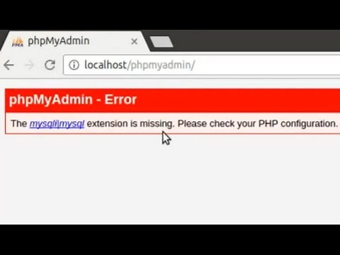 Phpmyadmin Ubuntu 16.04 - The mysqli|mysql extension is missing. Please check your PHP configuration