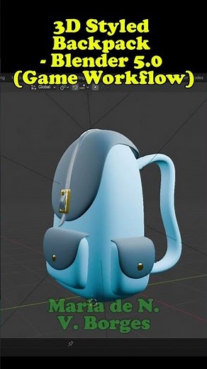 Free Stylized 3D Backpack Model for Games. Low Poly & Optimized.