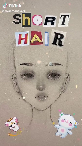Jelly Art Style Hair Drawing Tutorial for Short Hair