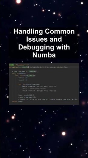 Handling Common Issues and Debugging with Numba #ai #artificialintelligence #machinelearning