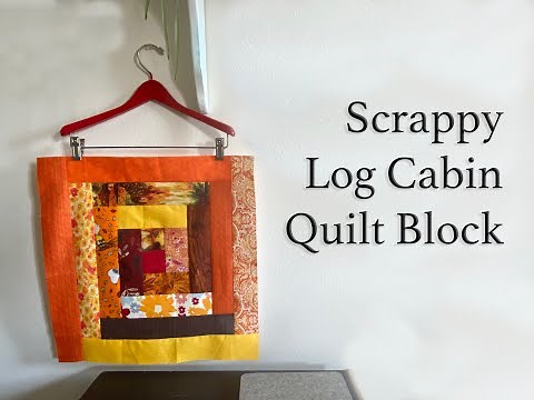 Scrappy Log Cabin Quilt Block Tutorial