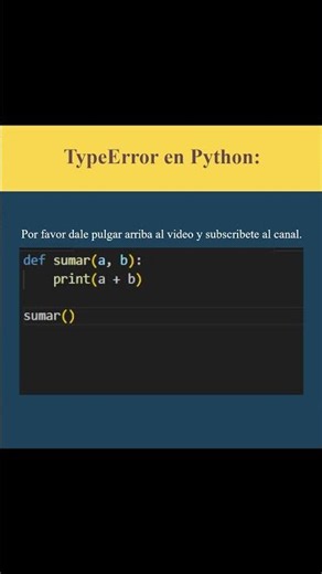TypeError en Python (AJTekniko)