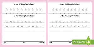 Letter Writing Worksheets A-Z