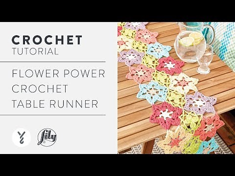 How to Crochet a Flower Power Table Runner