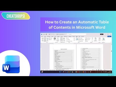 How to Create an Automatic Table of Contents in Microsoft Word