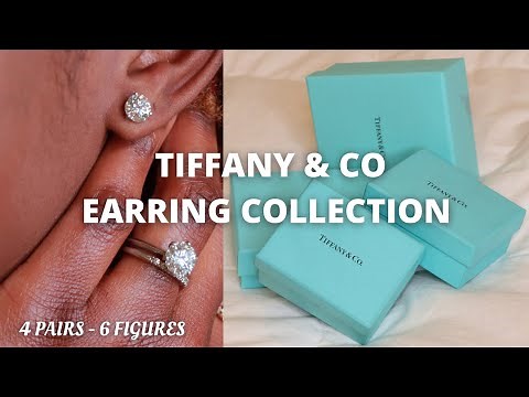 Stunning 3ct TIFFANY & CO Diamond Stud Earrings + my earring collection