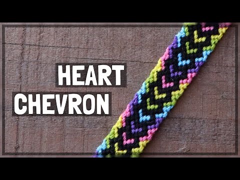 Heart Chevron Friendship Bracelet Tutorial [CC]
