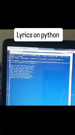 Python Code se Live Lyrics 🎶 | Pal Pal – Talwinder | #Shorts