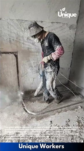 Jackhammer concrete: cutting grooves for plumbing or electrical