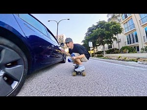 Longboard carving city streets before carving the Turkey / Quick skate longboarding before the Feast