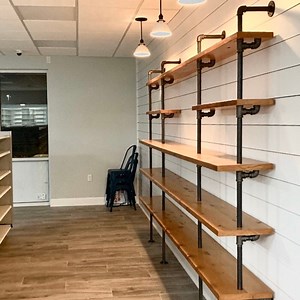 Reclaimed Wood Wall Mount Bookcase: Industrial Pipe Shelf - the Hemingway - Etsy