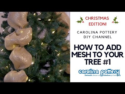 Decorating Your Tree with Deco Mesh Ribbon #1