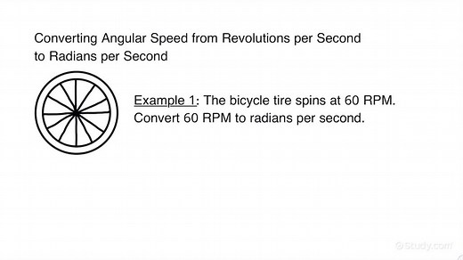 Converting Angular Speed from Revolutions per Second to Radians per Second | Physics | Study.com