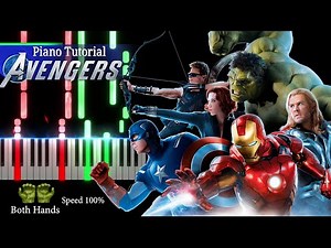 HOW TO PLAY - The Avengers Theme (Step by Step Piano Tutorial) + Midi Download (Synthesia)