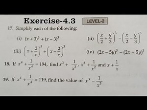 RD Sharma Solutions for Class 9 Maths Chapter 4 Algebraic Identities Exercise 4.3 Q17 to Q19