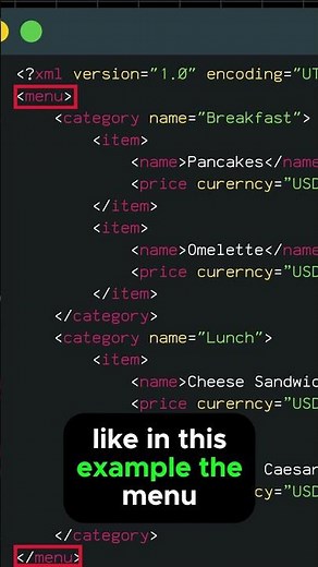What Is XML 📄? #programming #data #developer #coding #computerscience #xml #sql #coder #fyp #fypage