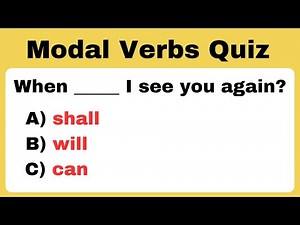 Modal Verbs In English Grammar || Modal Verbs Quiz || English Quiz
