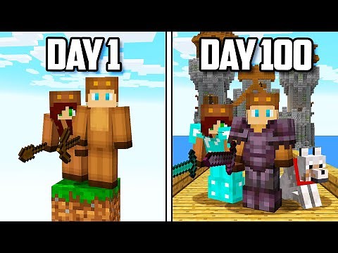 I Survived 100 Days on ONE BLOCK in HARDCORE Minecraft!