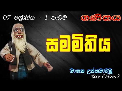 Maths - Grade 7 - 1 st lesson - සමමිතිය - sinhala medium