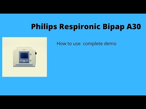 Philips Respironic Bipap A30 How to use complete Demo