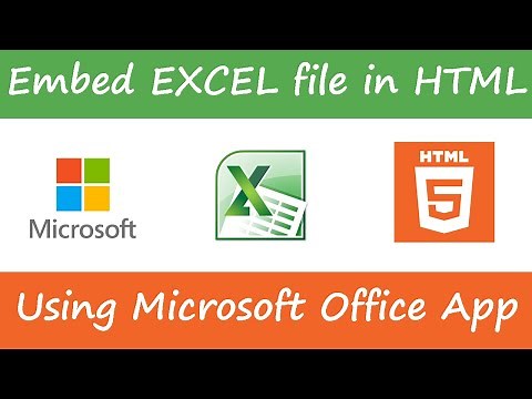 Embed Excel Viewer On Webpage (HTML) Using Microsoft Web Office App