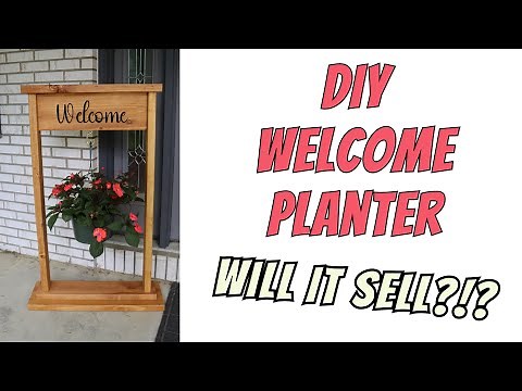 DIY Welcome Sign with Hanging Planter: Perfect for Your Front Porch!