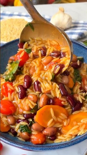 Mediterranean Orzo and Beans
