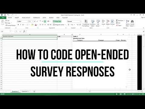 Easiest way to Code Open Ended Survey Responses