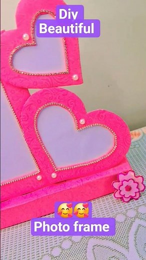 Diy beautiful photo frame 🥰🥰#trending #diy #craft #handmade #viral #subscribe #shruticreation🥰🥰
