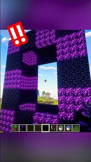 Build a GIANT Nether Portal House in Minecraft! 🏠🟣 #shorts