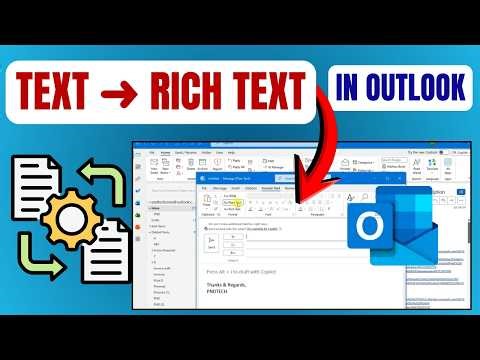 How to Change Message Format from Plain Text to Rich Text in Outlook