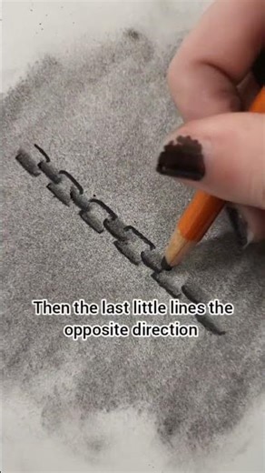 Easy how to draw chains witg charcoal :'3 #charcoal #arttutorial #beginnerfriendly