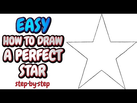 Easy How to Draw a Perfect Star - Step-by-Step Drawing Tutorial - For All Ages & All Levels