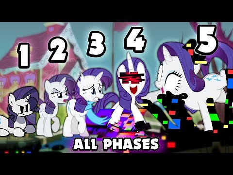 Rarity ALL PHASES | Friday Night Funkin' VS Rarity | Pibby Rarity (FNF/MLP Mod)