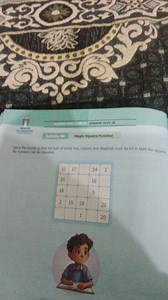 Complete the 5x5 magic square puzzle such that the sum of every... | Filo