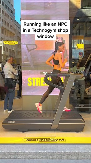 Running in a Technogym Shop Window