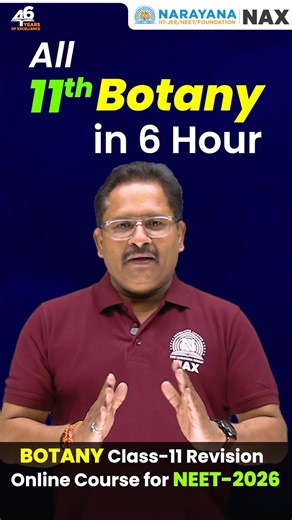 NEET 2026 Botany Revision | Class 11 Full Syllabus in 6 Hours | BotRise by Narayana NAX