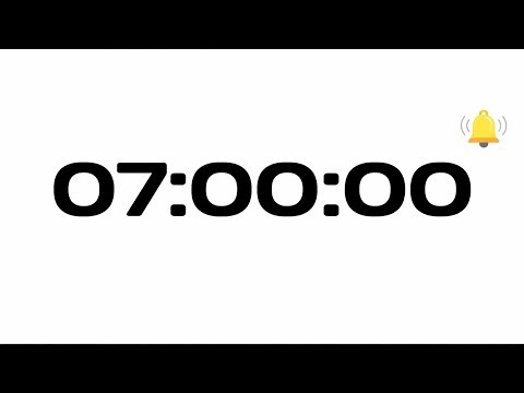7 Hour Focus Countdown Timer | No Music | Black Screen