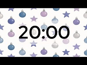 20-Minute Classroom Countdown Timer | Blue & Purple Ornaments | Focus, Work Time, Routines