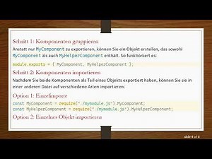 Wie man in React.js-Dateien richtig mit Mehrfach-Exports umgeht