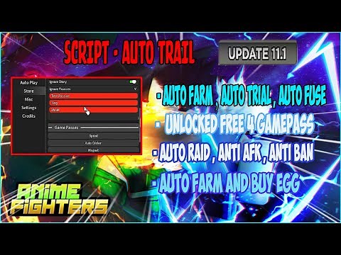 Anime Fighters Simulator Script- Auto Farm Auto Trial Afk Auto Fuse - Hack Anime Fighters Simulator