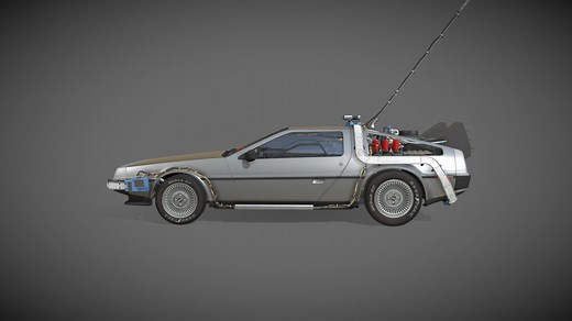 DELOREAN DMC-12 Time Machine - 3D model by Peter_D (@better_peter)