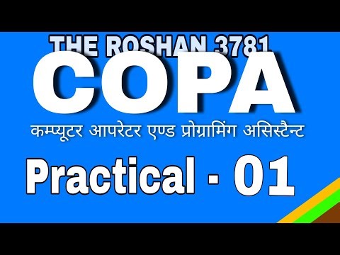 COPA Computer Operator And Programming Assistant Practical - 01
