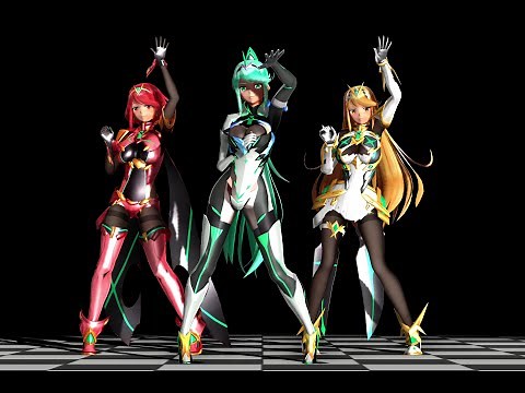【MMD】 Pyra & Mythra & Pneuma (Happy＆Pride) by Xenoblade 2