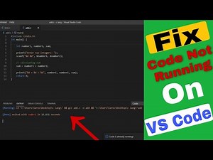 How To Fix Code/Program Not Running On Visual Studio Code l Techno Saroz l
