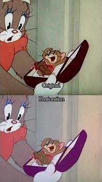 The new Tom and Jerry restoration vs original!! 🐱🐭 #tomandjerry #classiccartoons #shorts #warnerbros