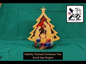Nativity Themed Christmas Tree, Scroll Saw Project