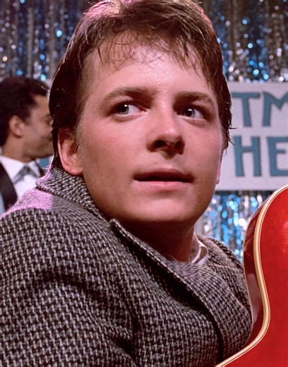 He Played Rock Music 30 Years Too Early.#BackToTheFuture #MichaelJFox #ChristopherLloyd #movie