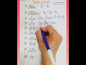 Partial Fractions All Possible Types - (Hindi / Urdu)